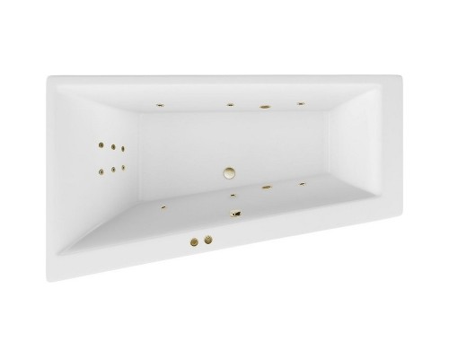 Акриловая ванна Excellent Sfera Slim 170x100 L Line Бронза с гидромассажем