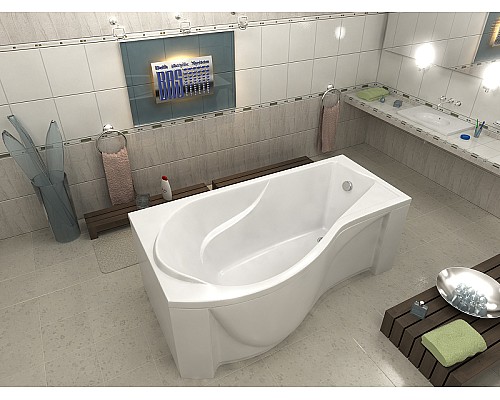 Акриловая ванна Bas Капри 170x95 L В 00015 без гидромассажа
