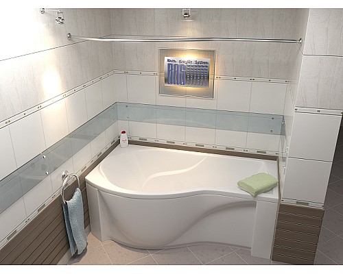 Акриловая ванна Bas Капри 170x95 L В 00015 без гидромассажа