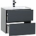 Тумба с раковиной Aquanet Алвита 60 213094 подвесная Серый антрацит