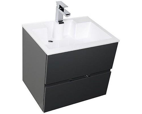 Тумба с раковиной Aquanet Алвита 60 213094 подвесная Серый антрацит