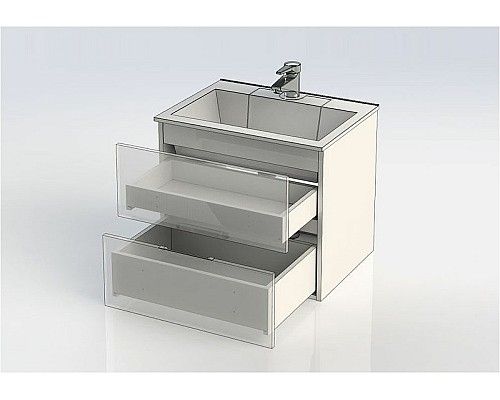 Тумба с раковиной Aquanet Алвита 60 213094 подвесная Серый антрацит