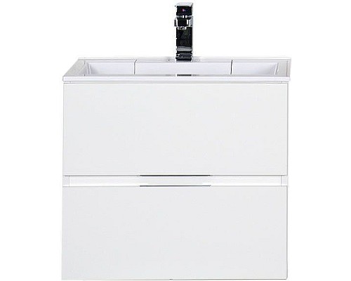 Тумба с раковиной Aquanet Алвита 60 213095 подвесная Белый глянец