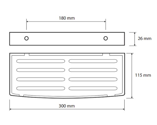Полка корзина Bemeta Dark 102308080 Черная матовая