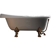 Акриловая ванна Kerasan Retro 170x77 105593 Белый Бронза