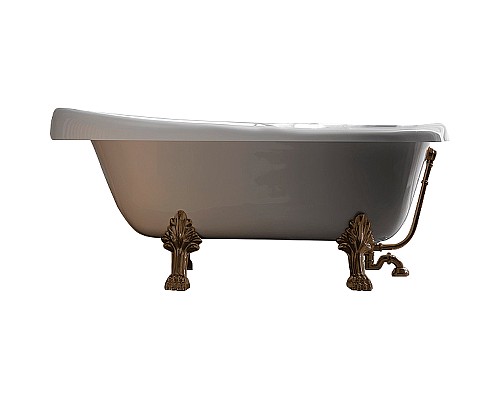 Акриловая ванна Kerasan Retro 170x77 105593 Белый Бронза