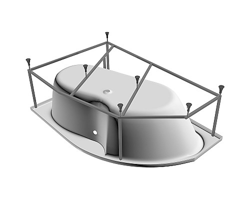 Акриловая ванна Vayer Azalia 150x105 R Гл000006725 без гидромассажа