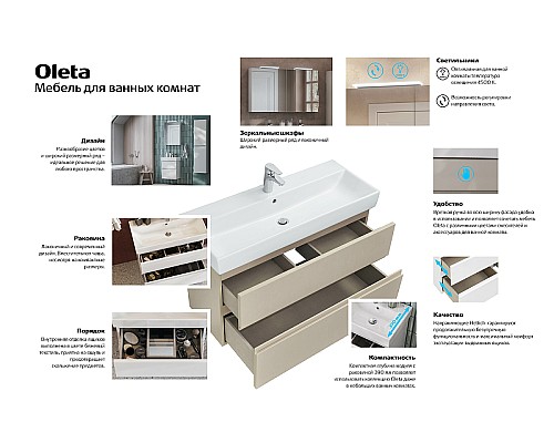 Тумба под раковину Roca Oleta 50 A857638501 подвесная Белая матовая
