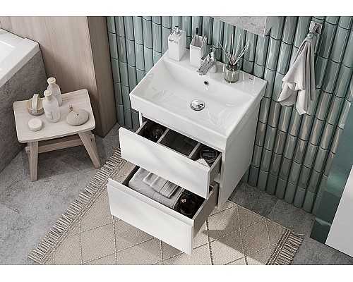 Тумба под раковину Roca Oleta 50 A857638501 подвесная Белая матовая