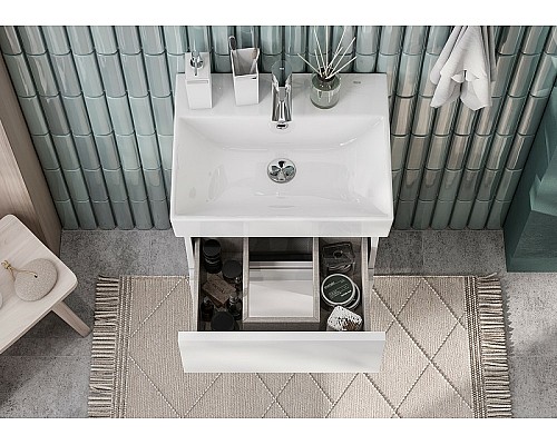 Тумба под раковину Roca Oleta 50 A857638806 подвесная Белый глянец