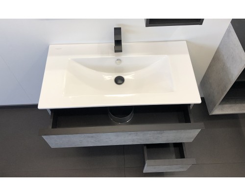 Тумба с раковиной Comforty Франкфурт 75 00-00011080 подвесная Бетон светлый