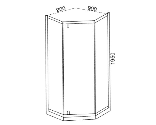 Душевой уголок Ceruttispa 90х90 C3AB профиль Черный стекло тонированное