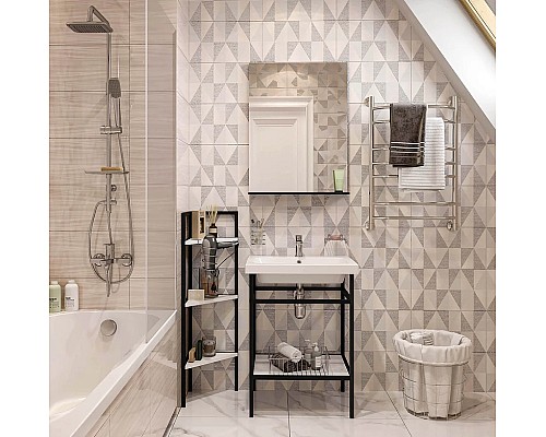 Корзина для белья DIWO Смоленск П16067 Хром