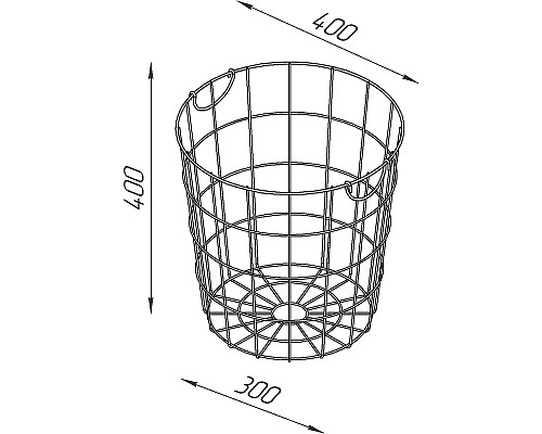 Корзина для белья DIWO Смоленск П16067 Хром