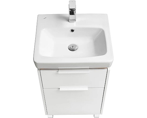 Тумба с раковиной STWORKI Дублин 50 406297 Белая Светлое дерево