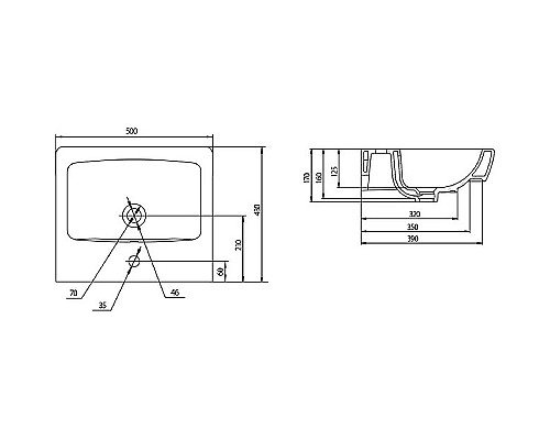 Тумба с раковиной STWORKI Дублин 50 406297 Белая Светлое дерево