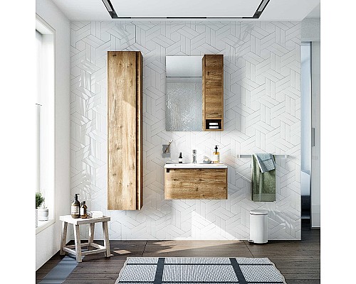 Зеркало со шкафом STWORKI Карлстад 60 R 249905 Дуб рустикальный