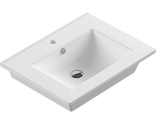 Тумба с раковиной STWORKI Карлстад 60 440537 подвесная Дуб рошелье Белая