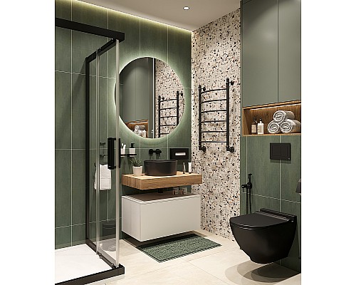 Комплект мебели для ванной STWORKI Ольборг 80 483333 подвесная Белая матовая Дуб французский