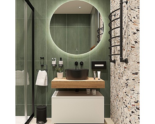 Комплект мебели для ванной STWORKI Ольборг 80 483333 подвесная Белая матовая Дуб французский