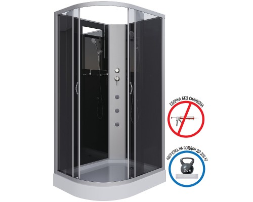 Душевая кабина Niagara Classic 120х80 R NG-3512-14RBKG с гидромассажем