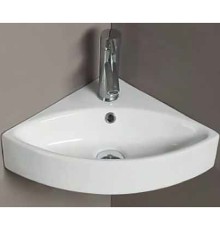 Раковина CeramaLux 50 угловая Белая глянцевая
