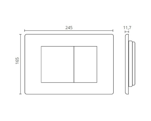 Клавиша смыва Ctesi Steel BK0202140 Нержавеющая сталь