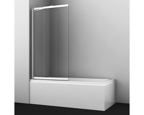 Шторка на ванну WasserKRAFT Main 100 41S02-100 WasserSchutz Fixed профиль Хром стекло прозрачное