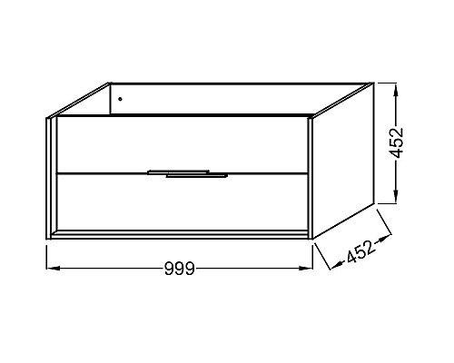 Тумба под раковину Jacob Delafon Vivienne 100 EB1668-E75-E75 подвесная Дуб давос натуральный
