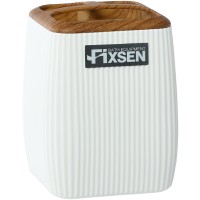 Стакан для зубных щеток Fixsen White Wood Белый