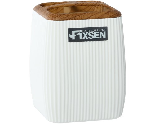 Стакан для зубных щеток Fixsen White Wood Белый