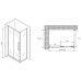 Душевой уголок Abber Schwarzer Diamant 120x75 профиль Хром стекло матовое