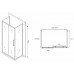 Душевой уголок Abber Schwarzer Diamant 110x80 профиль Хром стекло матовое