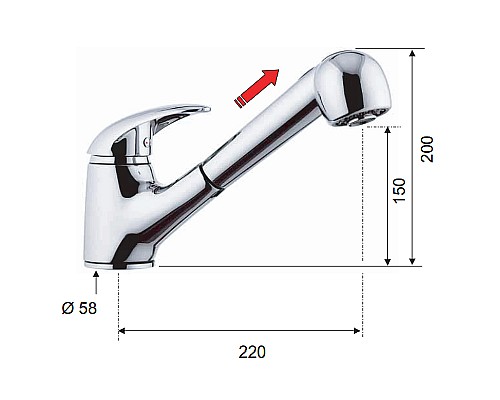 Смеситель для кухни Remer Ten T47 Хром