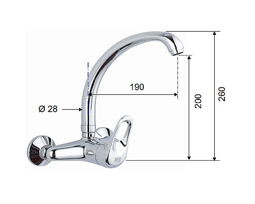 Смеситель для кухни Remer Remix R43 Хром