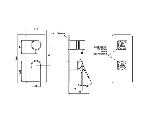 Смеситель для душа Remer Infinity I92KBNO Черный матовый