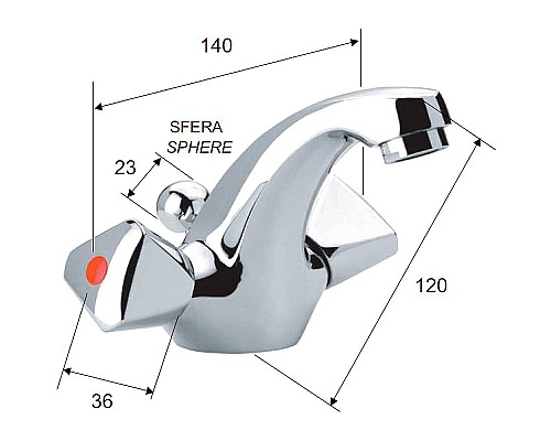 Смеситель для раковины Remer Y-YG 13Y Хром