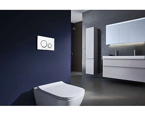 Клавиша смыва Azario AZ-8200-0045 Белая Хром