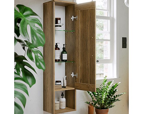 Шкаф пенал Aqwella Craft 30 CRF0503DB подвесной Дуб балтийский