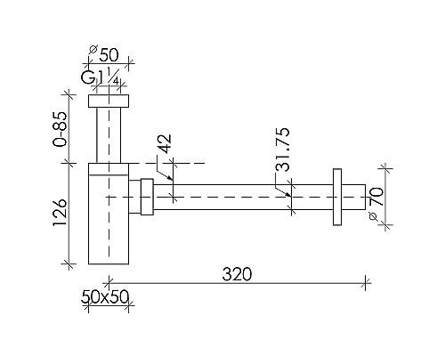Сифон для раковины Ceramicanova 70002CH Хром