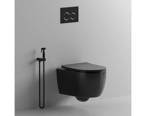 Унитаз Ceruttispa Oglio Aria MB CT9239 подвесной Черный матовый с сиденьем Микролифт