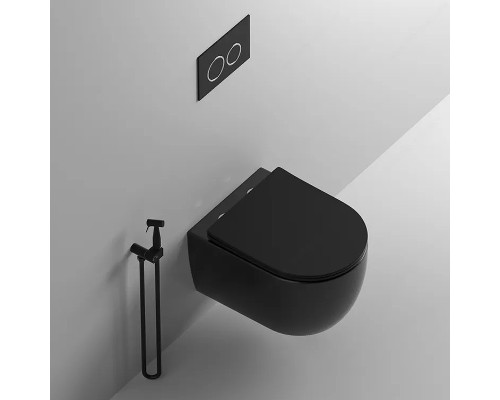 Унитаз Ceruttispa Oglio Aria MB CT9239 подвесной Черный матовый с сиденьем Микролифт