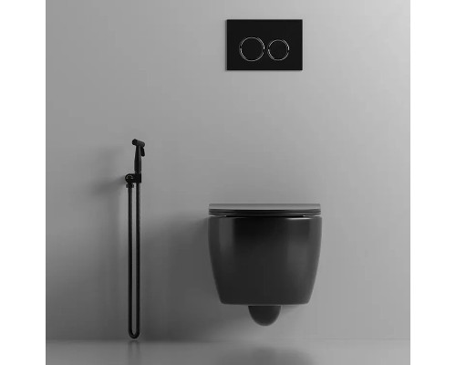 Унитаз Ceruttispa Oglio Aria MB CT9239 подвесной Черный матовый с сиденьем Микролифт
