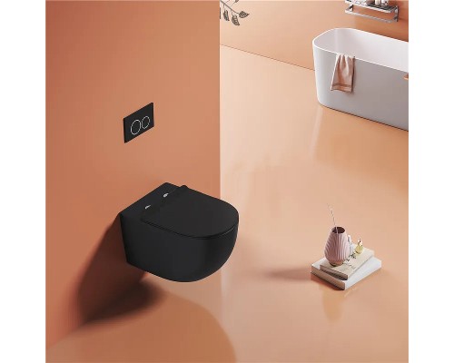 Унитаз Ceruttispa Oglio Aria MB CT9239 подвесной Черный матовый с сиденьем Микролифт