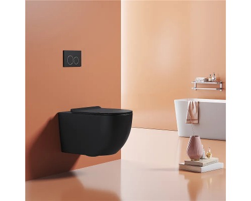 Унитаз Ceruttispa Oglio Aria MB CT9239 подвесной Черный матовый с сиденьем Микролифт