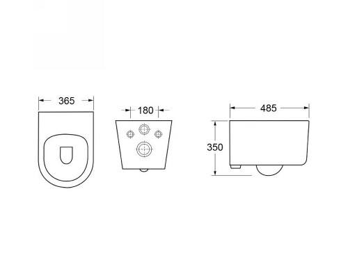Унитаз Ceruttispa Oglio Aria MB CT9239 подвесной Черный матовый с сиденьем Микролифт