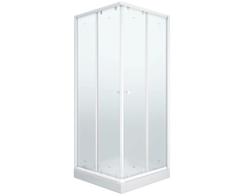Душевой уголок Parly 80x80 ZFQ81 профиль Белый стекло матовое