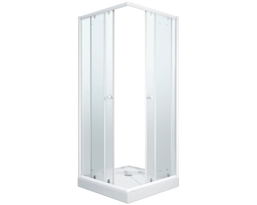 Душевой уголок Parly 80x80 ZFQ81 профиль Белый стекло матовое