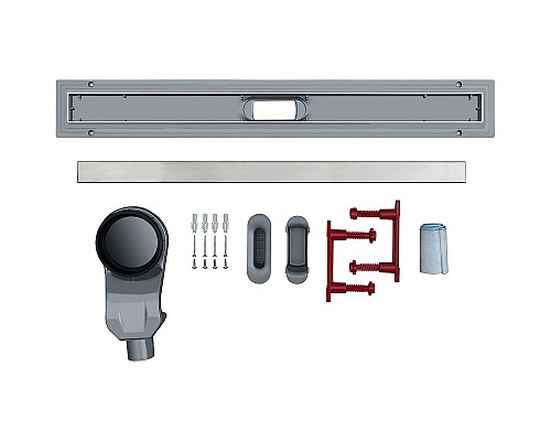 Душевой лоток Logan L002L-850 с решеткой Нержавеющая сталь / под плитку