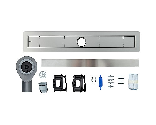 Душевой лоток Logan L001SL-600 с решеткой Нержавеющая сталь / под плитку